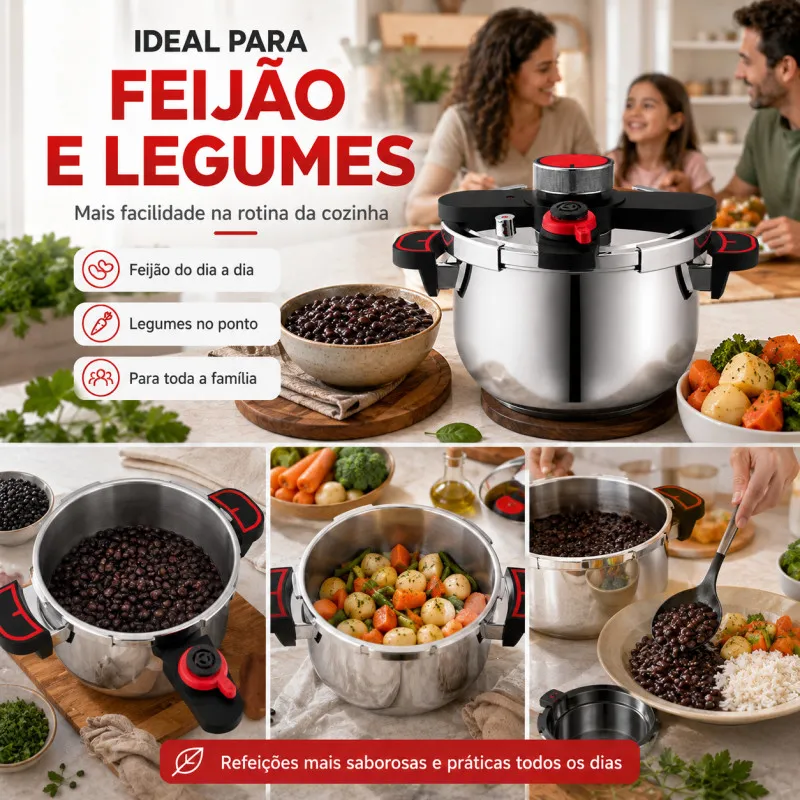 Ideal para feijão e legumes: refeições mais práticas no dia a dia da família